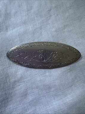 Kirk Stieff Pewter Oval Brooch